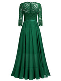 Half Sleeves Ruffle Maxi Dress