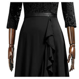 Half Sleeves Ruffle Maxi Dress