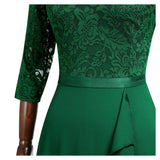 Half Sleeves Ruffle Maxi Dress
