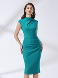 Half Collar Office Work Dress
