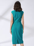 Half Collar Office Work Dress