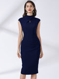 Half Collar Office Work Dress