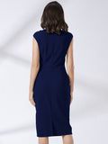 Half Collar Office Work Dress
