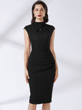 Half Collar Office Work Dress
