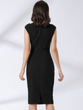 Half Collar Office Work Dress
