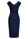 Slim Style Sleeveless Business Pencil Dress - Aisize - New Vintage Simplified Design