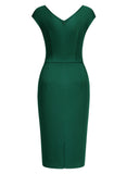 Slim Style Sleeveless Business Pencil Dress - Aisize - New Vintage Simplified Design
