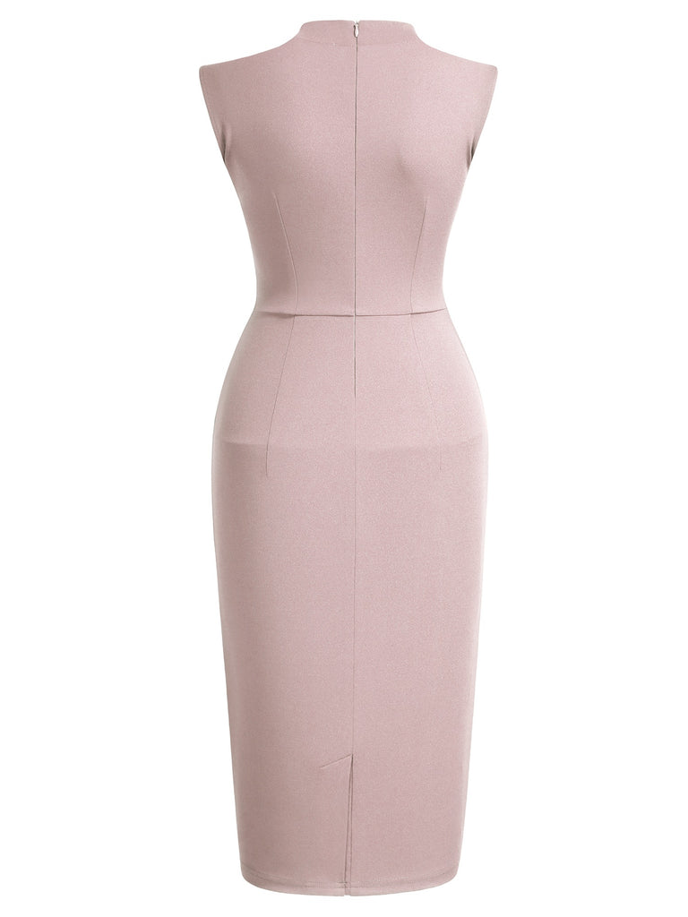 Half Collar Ruffle Pencil Dress - Aisize - New Vintage Simplified Design