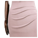 Half Collar Ruffle Pencil Dress - Aisize - New Vintage Simplified Design
