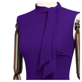 Half Collar Ruffle Pencil Dress - Aisize - New Vintage Simplified Design