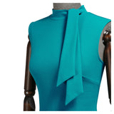 Half Collar Ruffle Pencil Dress - Aisize - New Vintage Simplified Design