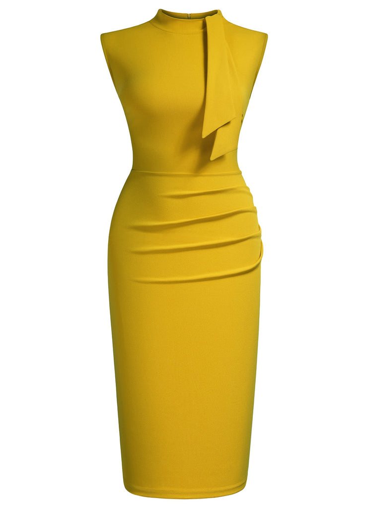 Half Collar Ruffle Pencil Dress Aisize Half Collar Ruffle Pencil Dress Aisize