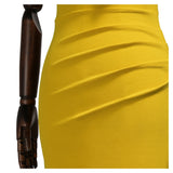 Half Collar Ruffle Pencil Dress - Aisize - New Vintage Simplified Design