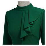 Half Collar Ruffle Bodycon - Aisize - New Vintage Simplified Design