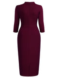 Tit Neckline Mid Sleeves Bodycon