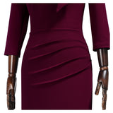 Tit Neckline Mid Sleeves Bodycon