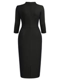 Tit Neckline Mid Sleeves Bodycon
