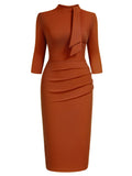 Tit Neckline Mid Sleeves Bodycon