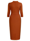 Tit Neckline Mid Sleeves Bodycon