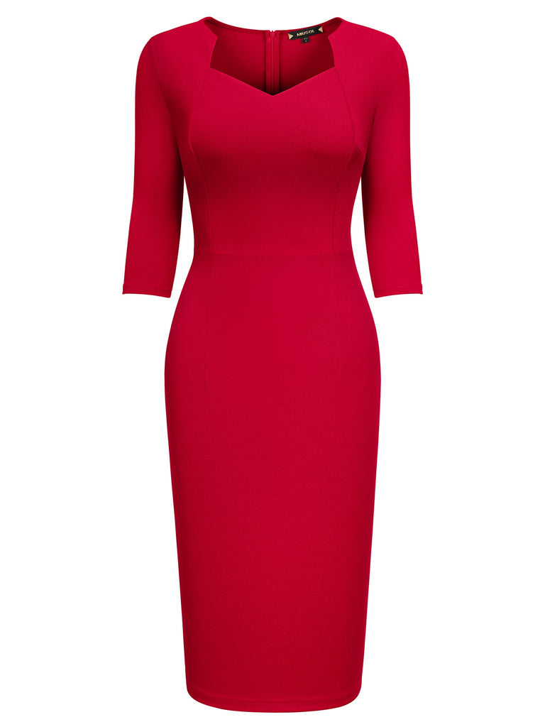 Sweetheart Half Sleeves Bodycon Dress Aisize Sweetheart Half Sleeves Bodycon Dress Aisize
