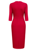 Sweetheart Half Sleeves Bodycon Dress