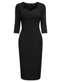 Sweetheart Half Sleeves Bodycon Dress