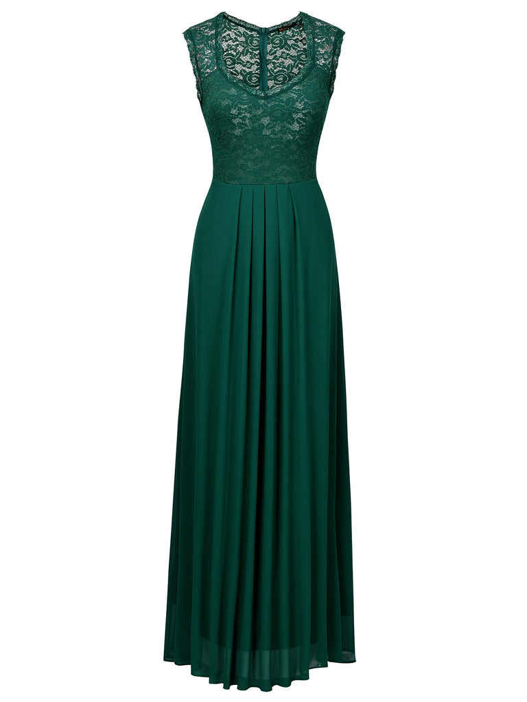 Deep-V Neck Sleeveless Maxi Dress - Aisize - New Vintage Simplified Design