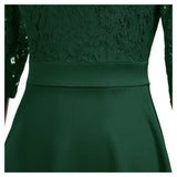 Lace Nack Long Sleeves Dress