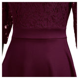 Lace Nack Long Sleeves Dress